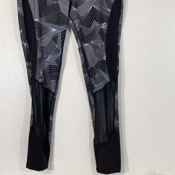 DANSKIN NOW FASHION MESH LEGGING Black Soot Print Reflective - Picture 3 of 13